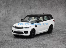 Load image into Gallery viewer, WHELART 1:64 2018 White Black Top Range Rover Sports Model Diecast Metal Car