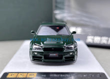Load image into Gallery viewer, PGM 1:64 Green Skyline GTR R34 Nismo Z-Tune Sports Model Diecast Metal Car New Collection