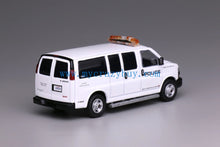 Load image into Gallery viewer, 596 1:64 White GMC Express 3500 Police Van Model Diecast Metal Car New Collection