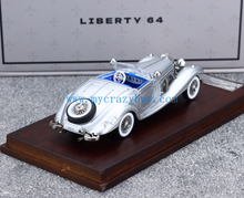 Load image into Gallery viewer, Liberty 1:64 Silver 500K Vintage Convertible Sport Model Diecast Metal Car New Collection
