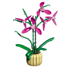 Load image into Gallery viewer, 608PCS MOC Purple Cold Orchid Phalaenopsis Flower Potting Model Toy Building Block Brick Gift Kids Compatible lego Display Decorate
