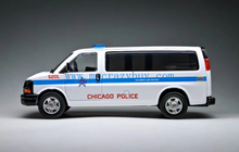 Load image into Gallery viewer, 596Model 1:64 Express 3500 Delivery Van Police Model Diecast Metal Car New