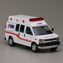 Load image into Gallery viewer, 1:64 596 White AMR Ambulance Express 3500 Van Model Diecast Metal Car New Collection