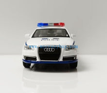 Load image into Gallery viewer, Masdi 1:64 White Police A6L C6 Classic Sedan Sport Model Diecast Metal Car New Collection