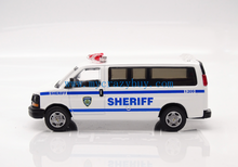 Load image into Gallery viewer, 1:64 NYPD Sheriff Police Express 3500 Van Sports Model Diecast Metal Car New