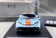 Load image into Gallery viewer, LT 1:64 Blue Gulf 812 Novitec N-Largo Racing Sport Model Diecast Metal Car New Collection
