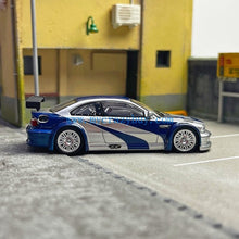 Load image into Gallery viewer, DCM 1:64 NFS Silver Blue M3 GTR E46 Coupe Sports Model Diecast Metal Car New Collection