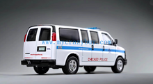 Load image into Gallery viewer, 1:64 Chicago Police Express 3500 Van Sports Model Diecast Metal Car Box New