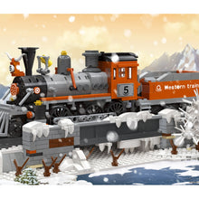 Load image into Gallery viewer, 853PCS MOC Western Train Track Scene Model Toy Building Block Brick Gift Kids Compatible Lego