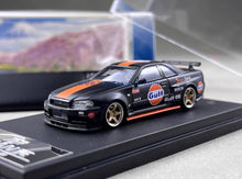 Load image into Gallery viewer, Fuji 1:64 Black Gulf Skyline GTR R34 Z-Tune Sports Model Diecast Metal Car New Collection