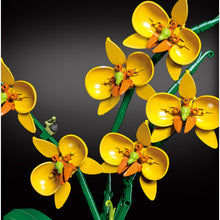 Load image into Gallery viewer, 636PCS MOC Yellow Dancer Orchid Phalaenopsis Flower Potting Model Toy Building Block Brick Gift Kids Compatible lego Display Decorate