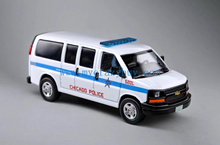 Load image into Gallery viewer, 1:64 Chicago Police Express 3500 Van Sports Model Diecast Metal Car Box New