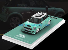 Load image into Gallery viewer, TM 1:64 Blue Green Mini Cooper Sports Model Diecast Metal Car New Collection