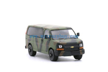 Load image into Gallery viewer, 1:64 596Model Green Camo Express 3500 Van Model Diecast Metal Car New Collection