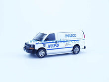 Load image into Gallery viewer, 1:64 NYPD Police Express 3500 Van Sports Model Diecast Metal Car New Collection