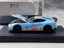 Load image into Gallery viewer, LT 1:64 Blue Gulf 812 Novitec N-Largo Racing Sport Model Diecast Metal Car New Collection