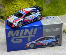 Load image into Gallery viewer, MINIGT 1:64 Hyundai i20 #11 Hybrid 2024 Rallye Model Diecast Metal Car New Collection