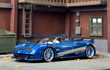 Load image into Gallery viewer, CM 1:64 Blue Carbon Huayra Tricolor Racing Sports Model Diecast Metal Car New Collection