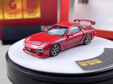 Load image into Gallery viewer, PGM 1:64 JDM Red RX7 FD3S Round Racing Sports Model Diecast Metal Car New Collection