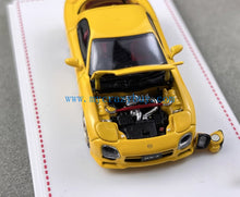 Load image into Gallery viewer, FH 1:64 Yellow JDM RX7 FD3S A-Spec Speed Sports Model Diecast Metal Car New Collection