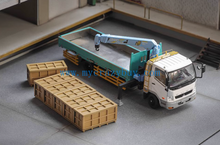 Load image into Gallery viewer, GCD 1:64 White Blue Fuso Fighter Crane Truck Model Diecast Metal Car New Collection