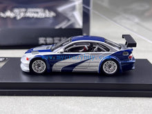 Load image into Gallery viewer, DCM 1:64 NFS Silver Blue M3 GTR E46 Coupe Sports Model Diecast Metal Car New Collection