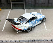 Load image into Gallery viewer, SW 1:64 White 911 RWB 993 Dragon Big Spoiler Sport Model Diecast Metal Car New Collection