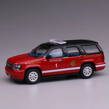 Load image into Gallery viewer, 1:64 596 Red Tahoe Battalion Chief Chicago Fire Model Diecast Metal Car New Collection