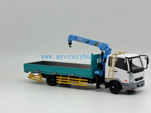 Load image into Gallery viewer, GCD 1:64 White Blue Fuso Fighter Crane Truck Model Diecast Metal Car New Collection