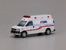 Load image into Gallery viewer, 1:64 596 White AMR Ambulance Express 3500 Van Model Diecast Metal Car New Collection