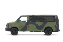Load image into Gallery viewer, 1:64 596Model Green Camo Express 3500 Van Model Diecast Metal Car New Collection