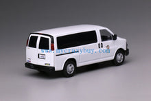 Load image into Gallery viewer, 596 1:64 White GMC Express 3500 Police Van Model Diecast Metal Car New Collection