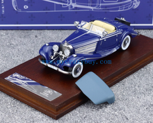 Load image into Gallery viewer, Liberty 1:64 Blue 500K Vintage Convertible Sports Model Diecast Metal Car New Collection