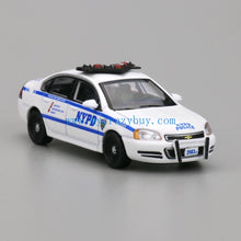 Load image into Gallery viewer, 1:64 596 White IMPALA NYPD New York Police Sedan Model Diecast Metal Car New Collection