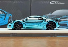 Load image into Gallery viewer, LJM 1:64 Black Blue Chiron Racing Sports Model Diecast Resin Car New Collection