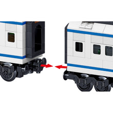 Load image into Gallery viewer, 513PCS MOC City Transportation Rail Transit High Speed Train Track Figure Model Toy Building Block Brick Gift Kids Compatible Lego
