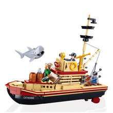 Load image into Gallery viewer, 592PCS MOC Fishing Boat Figure Model Toy Building Block Brick Gift Kids Compatible Lego 1:320