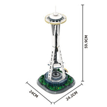 Load image into Gallery viewer, 1075PCS MOC Architecture Seattle Space Needle Tower Model Toy Building Block Brick Gift Kids Compatible Lego Display