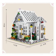 Load image into Gallery viewer, 1593PCS MOC City Street Sweet Flower Floral Shop House Store Model Toy Building Block Brick Gift Kids Compatible Lego Light