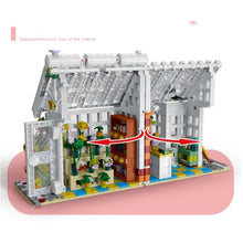 Load image into Gallery viewer, 1593PCS MOC City Street Sweet Flower Floral Shop House Store Model Toy Building Block Brick Gift Kids Compatible Lego Light