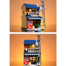 Load image into Gallery viewer, 1200PCS MOC City Street Tea House Shop Model Toy Building Block Brick Gift Kids DIY Compatible Lego Light
