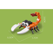 Load image into Gallery viewer, 283PCS 12Sets Cute different Insect Butterfly Dragonfly Bee Scorpion Snail Ladybug Mantis Spider Model Toy Building Block Brick Gift Kids DIY Compatible Lego Compatible Lego