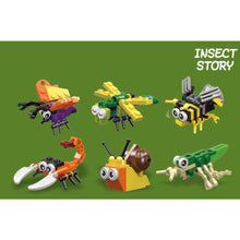 Load image into Gallery viewer, 283PCS 12Sets Cute different Insect Butterfly Dragonfly Bee Scorpion Snail Ladybug Mantis Spider Model Toy Building Block Brick Gift Kids DIY Compatible Lego Compatible Lego