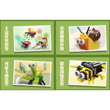 Load image into Gallery viewer, 283PCS 12Sets Cute different Insect Butterfly Dragonfly Bee Scorpion Snail Ladybug Mantis Spider Model Toy Building Block Brick Gift Kids DIY Compatible Lego Compatible Lego