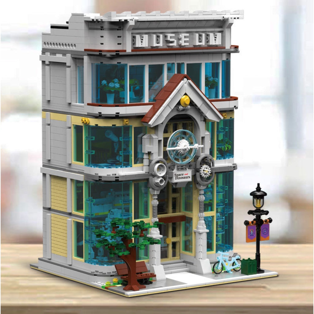 3784PCS MOC City Street Science Museum Model Toy Building Block Brick Gift Kids DIY Light Compatible Lego