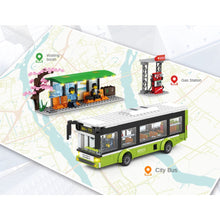 Load image into Gallery viewer, 415PCS MOC City Bus Gas Station Figure Scene Model Toy Building Block Brick Gift Kids DIY