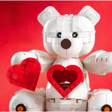 Load image into Gallery viewer, 693PCS MOC Express Love Valentine White Bear Cute Storage Ring Box Model Toy Building Block Brick Gift Kids DIY