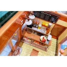 Load image into Gallery viewer, 1381PCS MOC City Street Cute Bear Coffee Shop Cafe Restaurant Figure Model Toy Building Block Brick Gift Kids DIY Compatible Lego