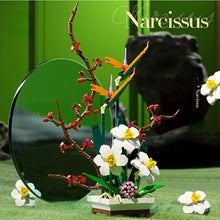 Load image into Gallery viewer, 830PCS MOC Narcissus Flower Vase Model Toy Building Block Brick Gift Kids DIY Compatible Lego Display