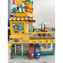 Load image into Gallery viewer, 1156PCS MOC City Street Cute Bear Convenience Store Shop Minimart Figure Model Toy Building Block Brick Gift Kids DIY Compatible Lego